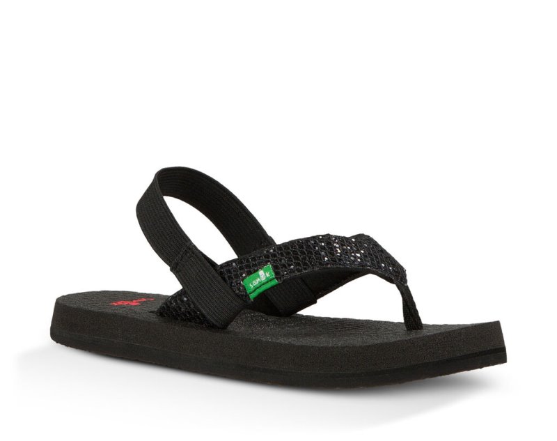 Sanuk Yoga Glitter Kids' Sandals Black | Canada 300NWY